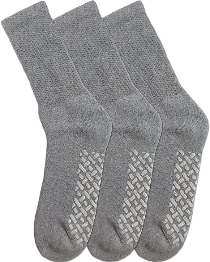 wholesale seamless toe Non slip hospital slipper patient medical socks