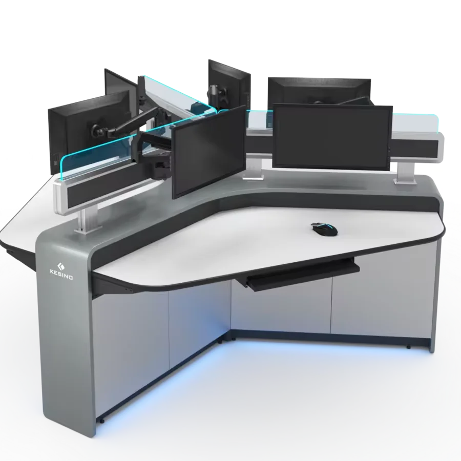 Современный дизайн рабочего места консольный стол для регулируемой высоты управления диспетчерской с эргономичным дизайном подставки