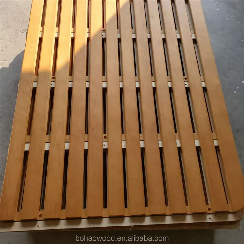 European style wooden bed frame queen wooden bed slat bedroom bed frame