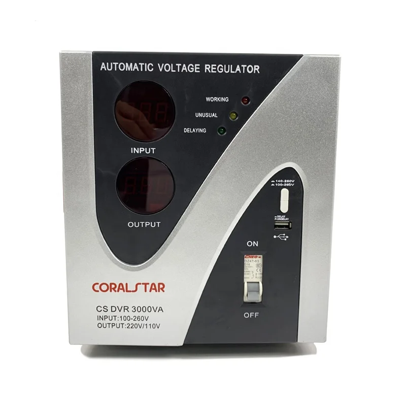 Wholesale  3000VA automatic voltage  stabilizer /voltage regulator  with USB port
