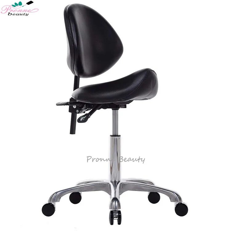 Ergonomic Dental Lab Salon Massage Studio Office Rolling Adjustable Saddle Stool Chair