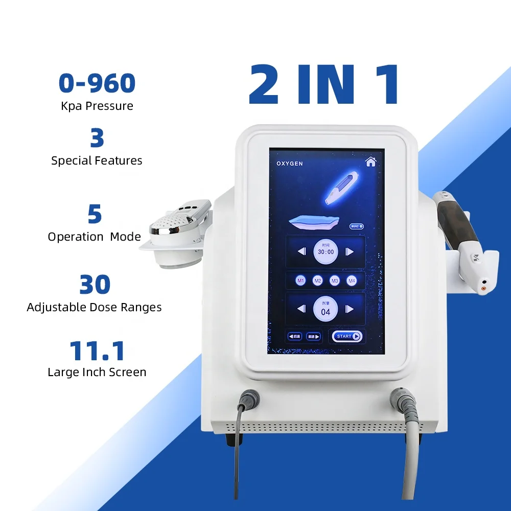 Customized needle free mesotherapy machine air gun facial mesotherapy electroporation led skin care mesotherapy gun