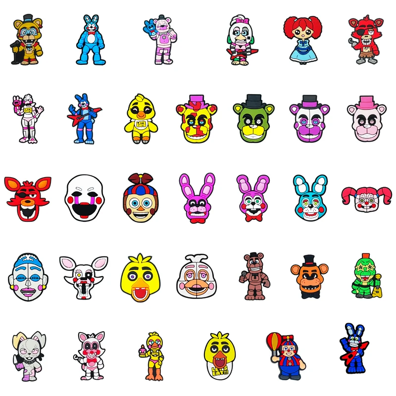 Popular Kids Cute Cartoon Charm Shoe Decoration Accessories Buckle Soft PVC Clog Charms Midnight Bears Shoe Charms for Wholesale