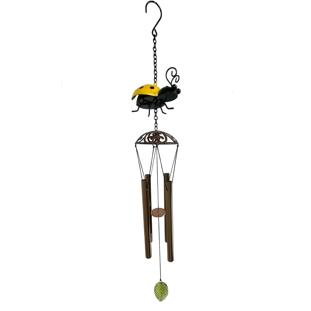 Creative metal ladybug wind chimes garden decoration