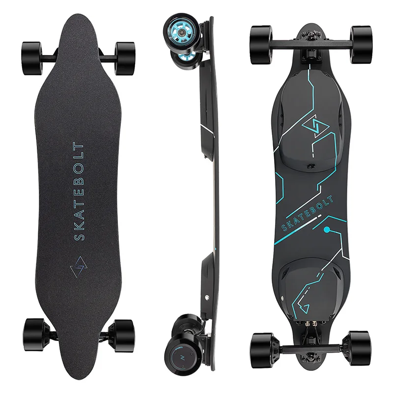 
USA dropshipping Skatebolt Breeze II 28 MPH Top speed Remote control Dual motor offroard all terrain 4wd Electric Skateboard 