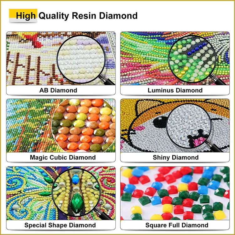 Colorful peacock crystal diy round framed dot drill diamond painting kits 5d hanging interior decoration mosaics