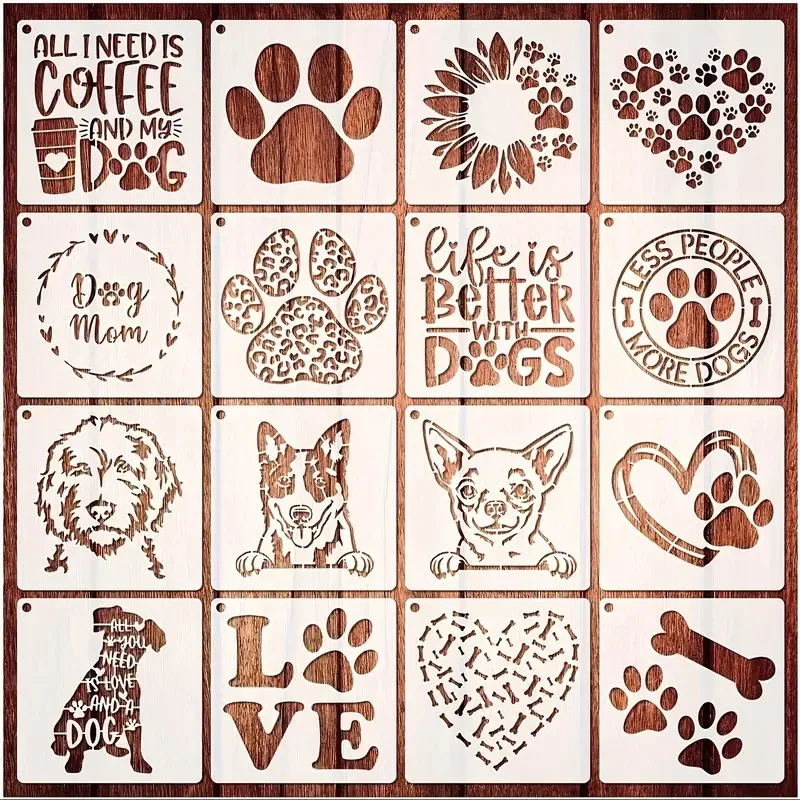 DIY Stencils For Painting Pets Pictures Drawing Template Drawing Ruler for Planners Scrapbook