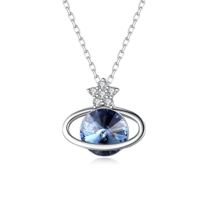 Mother Daughter Necklace 925 Sterling Silver Plated Platinum Necklace Jewelry Mothers Day Gift