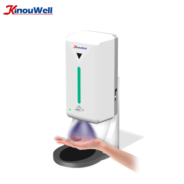 
White Wall Mounted Plastic Soap Dispenser, High-Grade Auto Hand Soap Dispenser With Ir Sensor, Soap Pump Liquid Soap Dispenser 