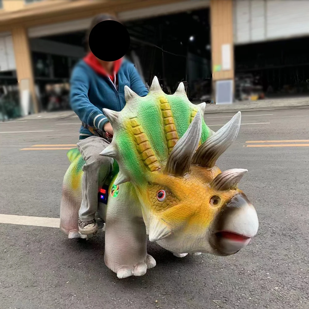 Indoor Walking and Riding Dinosaur Ride Gua Electric Dinosaur Cars for Park Animatronic Moving Mechanical Dinosaur 