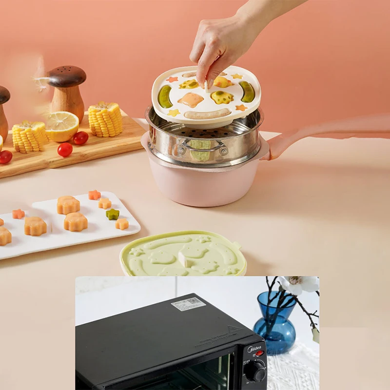 Silicone Hot Dog Mold Sausage Ham Mold Silicone Sausage Molds Baking Cooking Steaming Container Sausage Maker With Lid