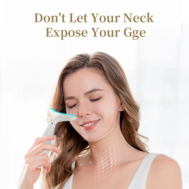 New Design Portable LED Photon Vibration Neck Care Wrinkle Removal Elimination Instrument