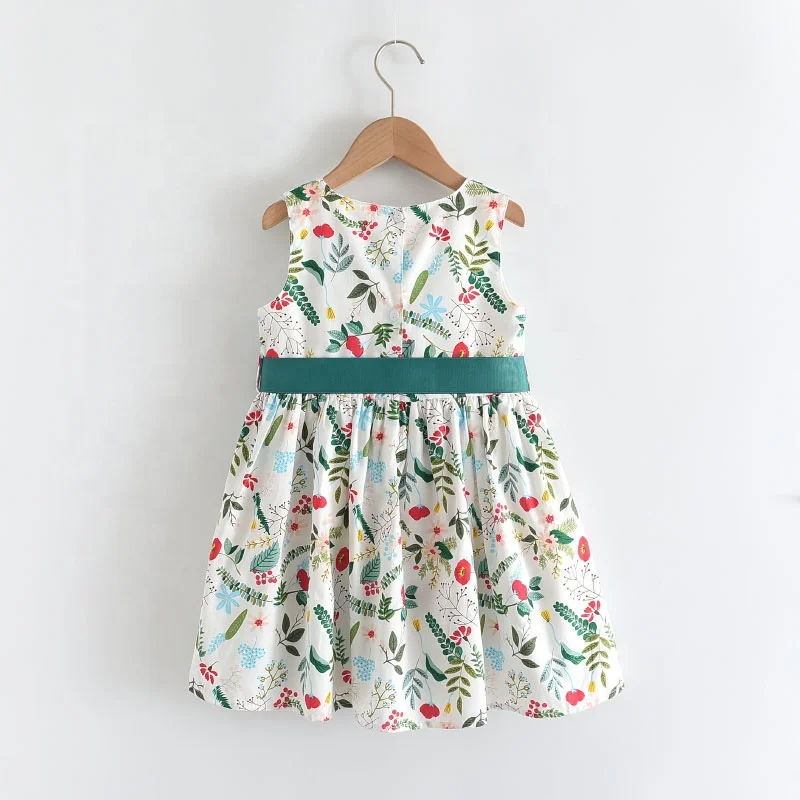 Floral Girls Dress Baby Girls Clothes Sleeveless Princess Dress Kids Summer Clothes Casual Wear