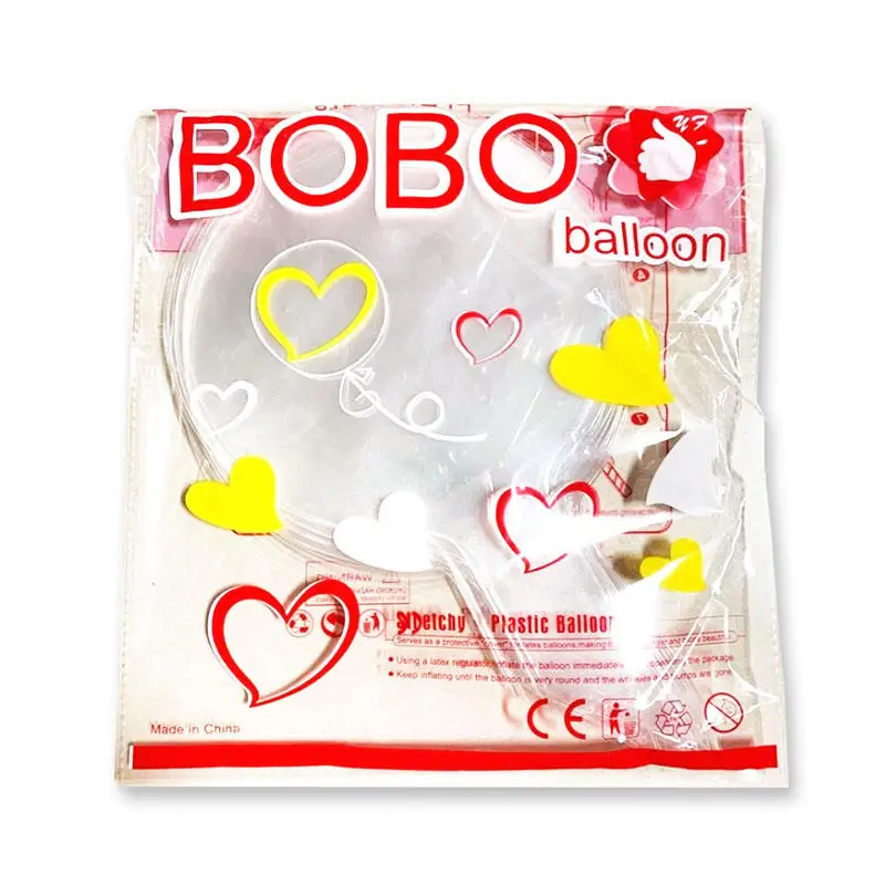 Hot Selling 18/24/36 Inches Pe/Pvc Transparent Bobo Balloon Clear Round Bobo Plastic Bubble Balloon for Party Decor