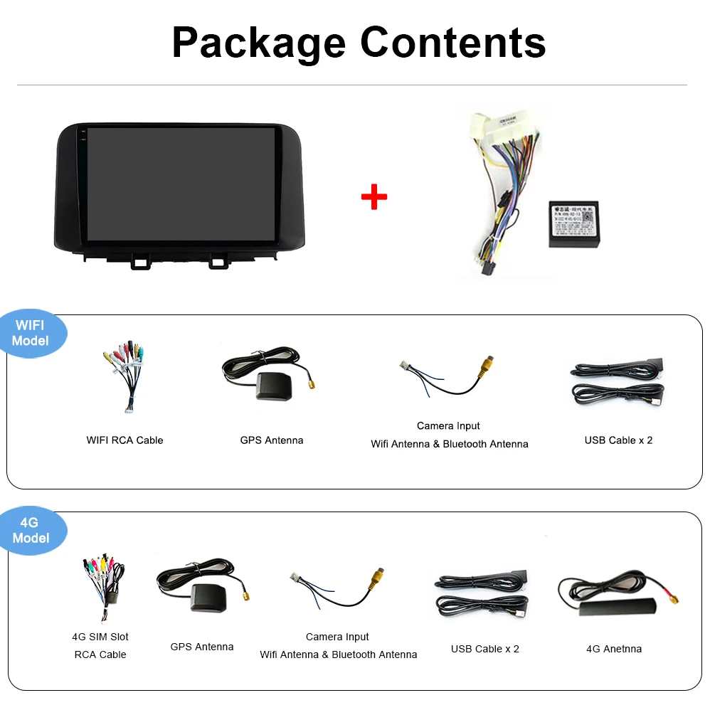 car android radio For Hyundai Encino Kona 2018 2019 GPS Navigation carplay 4G WIFI Multimedia stereo