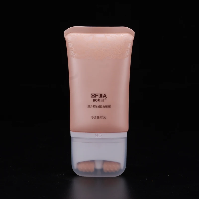 D40 cosmetic soft tube massage applicator roller ball stainless steel body care lotion facial cleanser soft tube squeeze tube