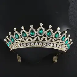 Магазин, новинка, великолепная Корона со стразами, изысканная расческа, большая корона, свадебный головной убор