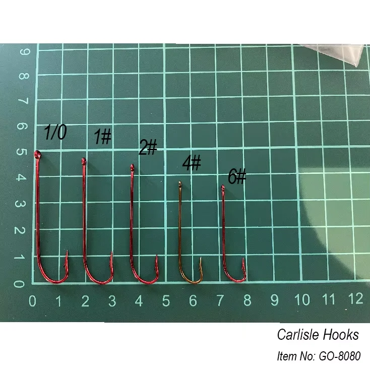 TOPIND 8080 High Carbon Nickel Jig Black Hole Long Shank Carlisle Sea Fishing Hook With Barb