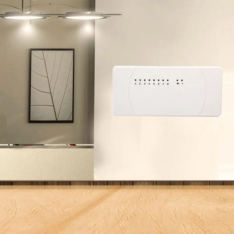 Wireless Room Heating Thermostat Zone Central Control Box for Thermal Actuator Pump Boiler Manifold Motorized Valve 433/868mhz