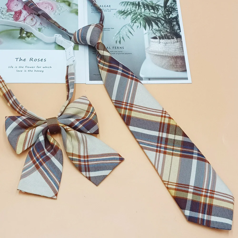 Custom School JK Neckties Butterfly Handmade Uniform Casual Skinny Stripe Jacquard Kids Bow Tie Neck Ties Set For Students