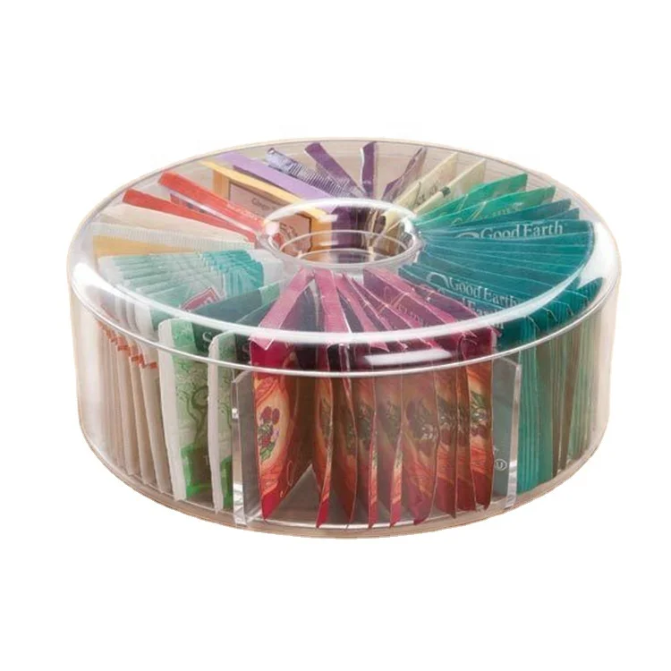 Custom Price Personalized Clear Acrylic Tea Bag Storage Box