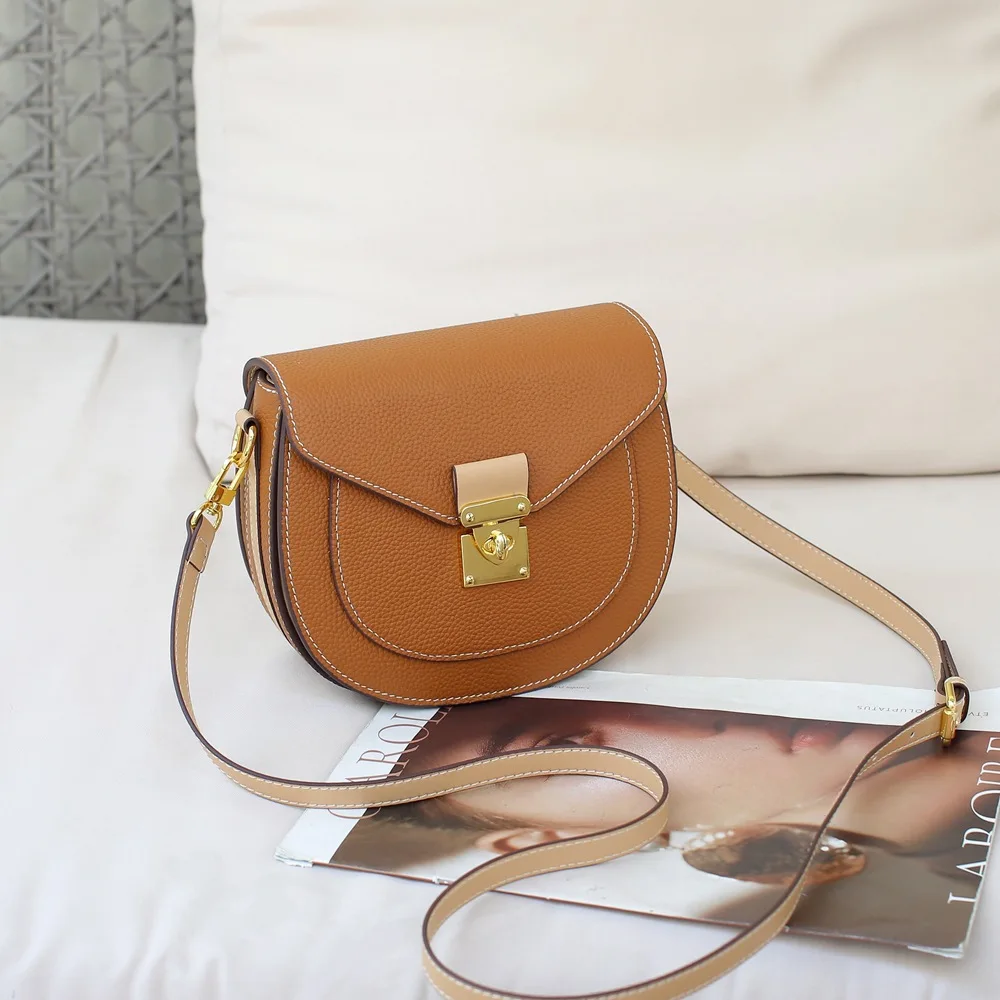Top Quality Original Real Leather Women Branded Trending Designer Famous Brands Fashion Bag Trendy Art Ladies Handbags