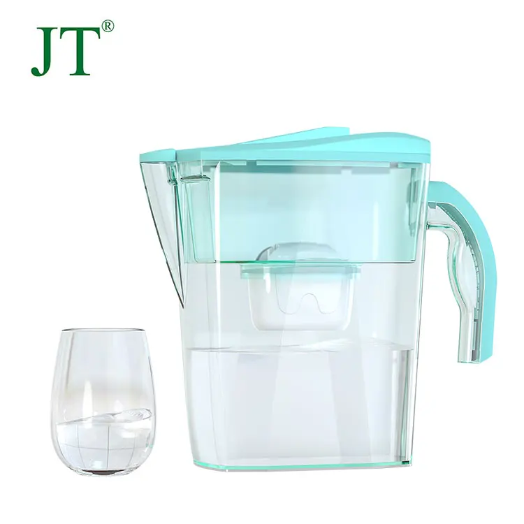 Classic reusable filtered water jug SAN plastic bottle with carbon filter 2.5L