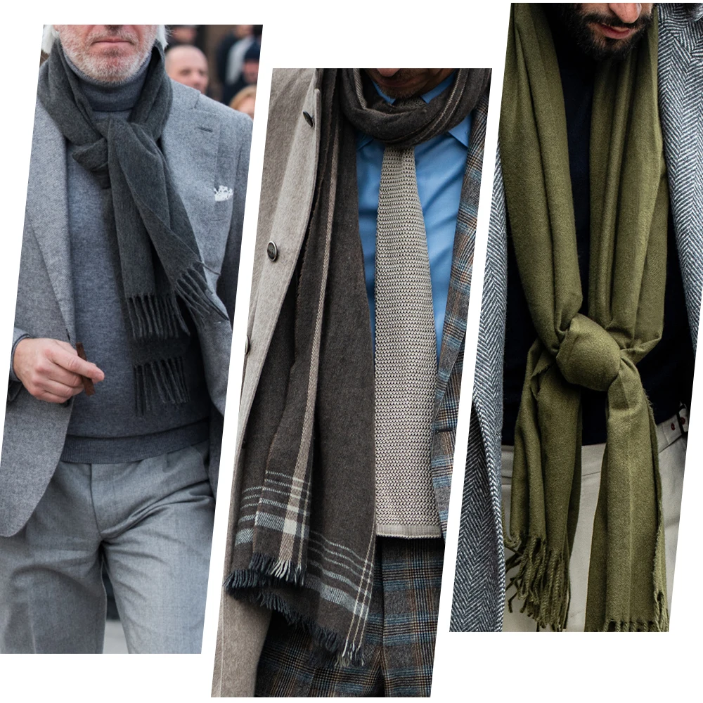 Mens Soft Warm Winter Woven Long Scarves Art Animal Scarf Viscose Black And White Custom Pattern