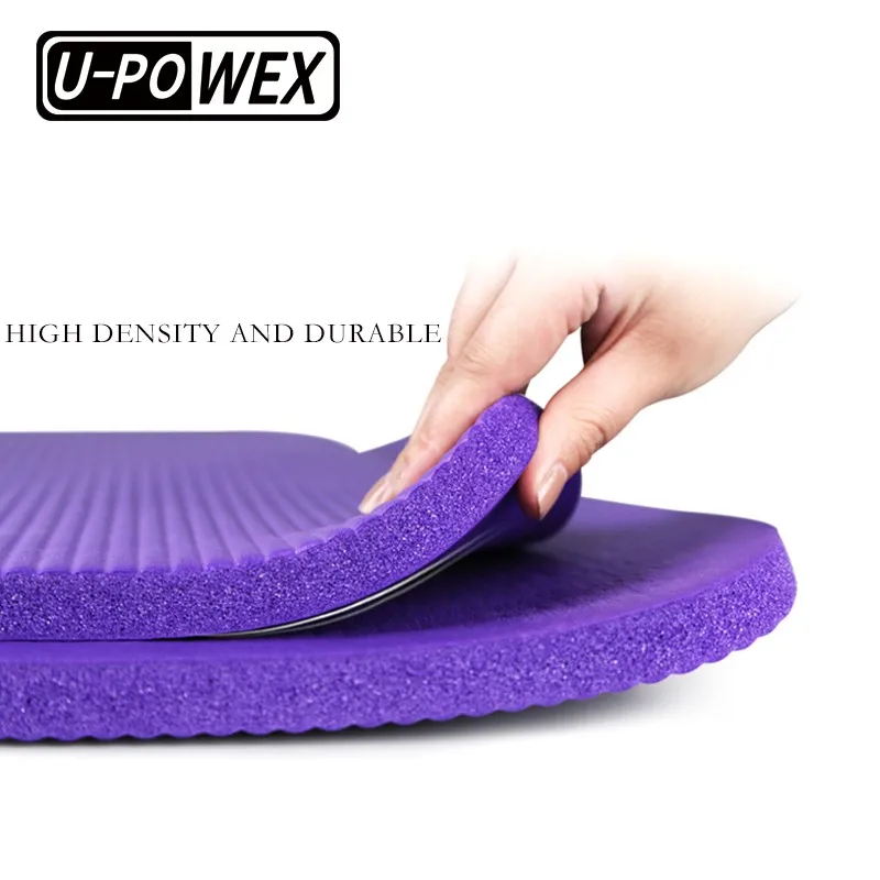 U-POWEX PVC Non Slip Exercise Mat high density custom private label eco yoga exercise mat with carry strap