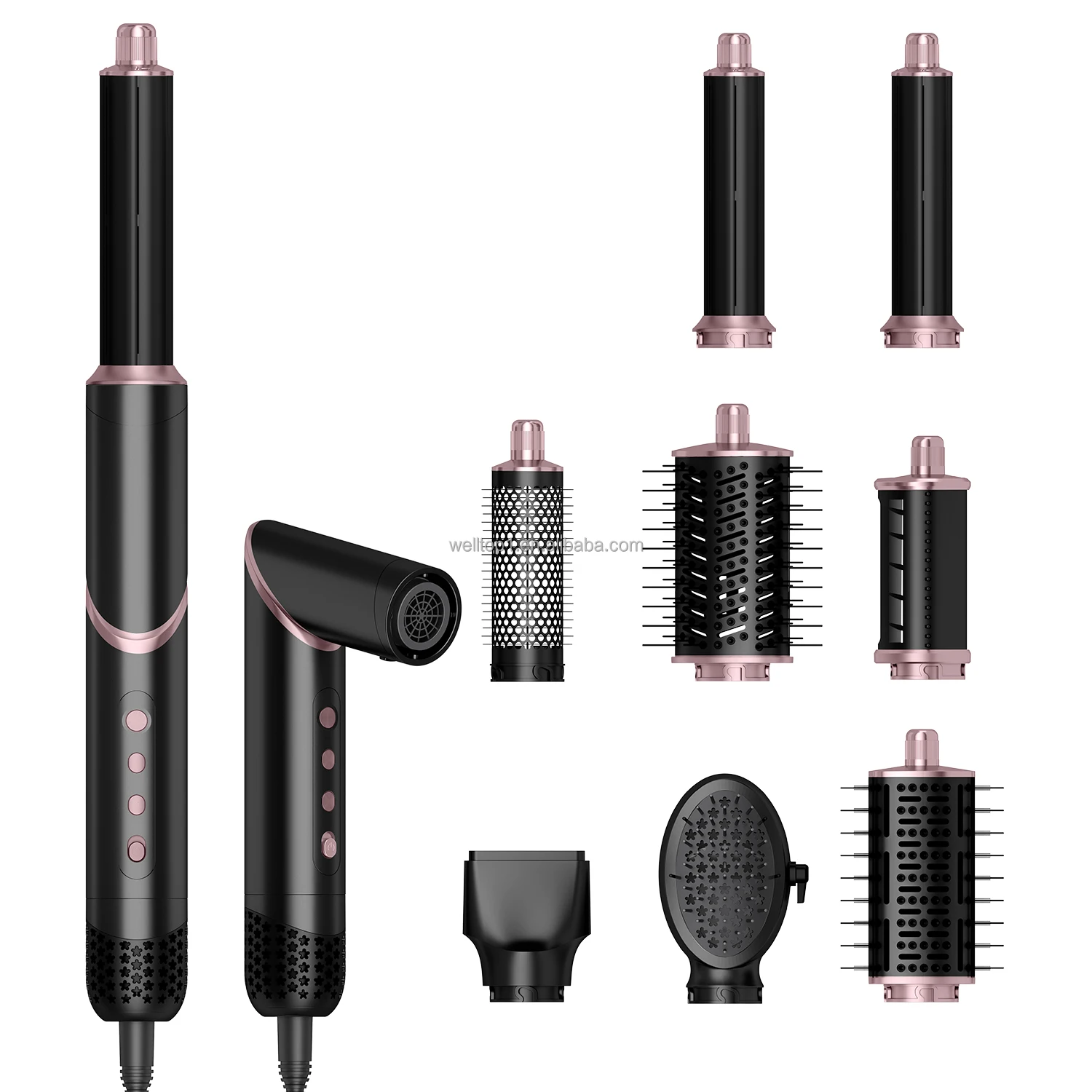 Professional 8 In 1 Airflow Hair Styler 110000 RPM BLDC Motor Multi-Styler Blow Dryer Hair Styler With Heat Cold Function