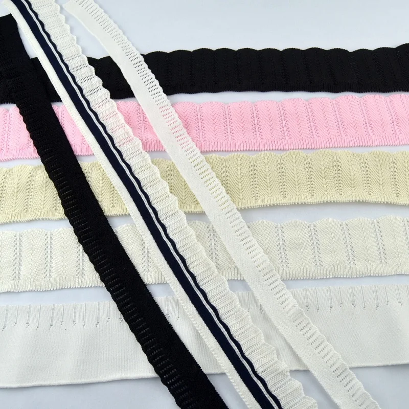 
New jacquard hollow ribbed cuff collar sweater knit thread female clothing DIY accessories 