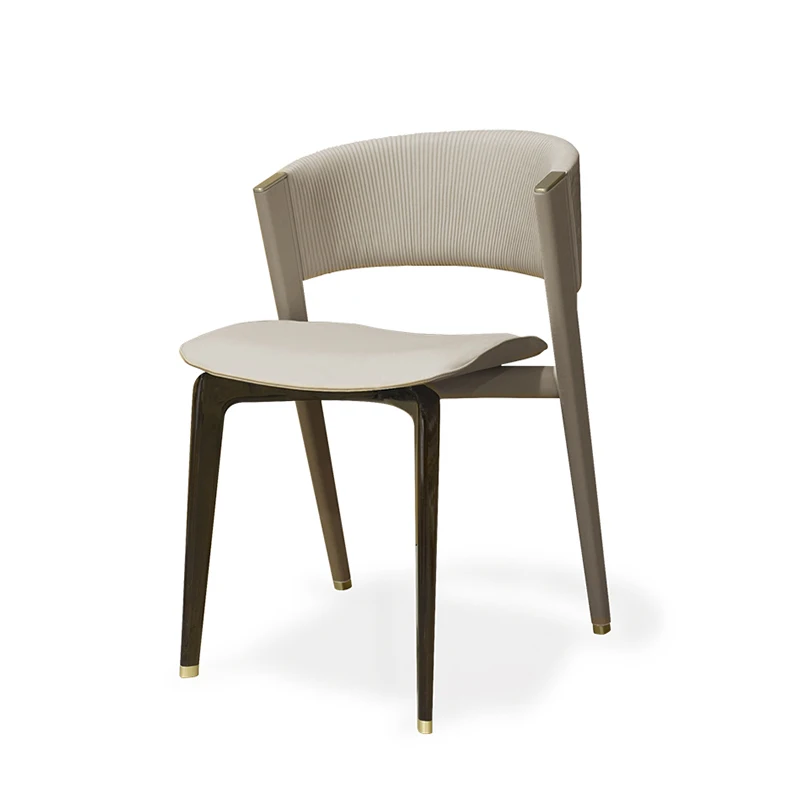 hight fashion italian style genuine leather upholstered dinning room chair morden design luxury furniture dinning chairs
