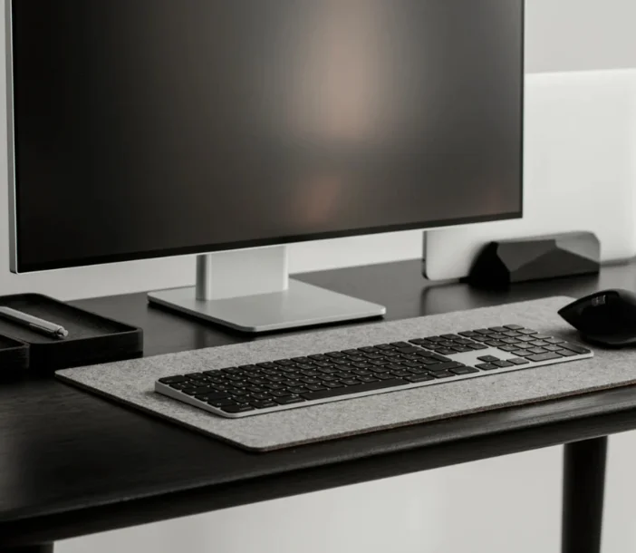 Hot sale 3mm thick grey felt and cork mat for mouse/desk