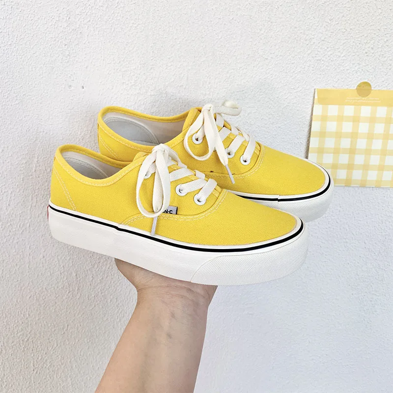 Retro new canvas shoes spring and autumn black classic all-match student white skate shoes trendy shoes