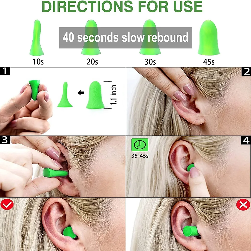 30 Pairs Blue And White Mix Color Noise Reduction Earplugs Foam Ear Plugs