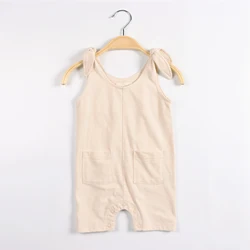 Romper Overall Er Overall Baby Girl Jumpsuit Kids Summer Clothes 2022hoop Earringsolid Cjewelrycotton Bamboo Unisex Sleeveless