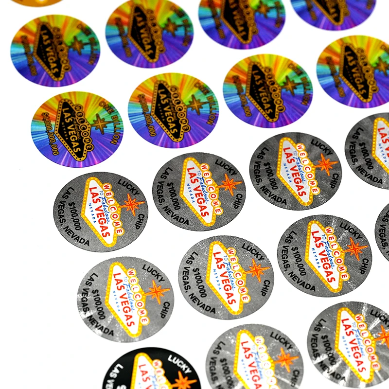 Wholesale Hot Stamping Holographic Ceramic Poker Chips Golf Mini Metal Poker Chips Set Laser Label with Custom Logo