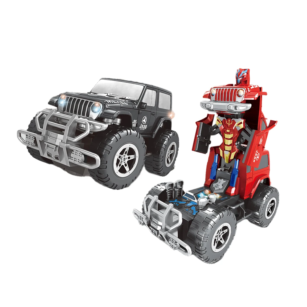 Hot Automatic Deformation Car Toy B/O Deformation Bus Robot Electric School Bus Toy With Light Music For Kids Gifts