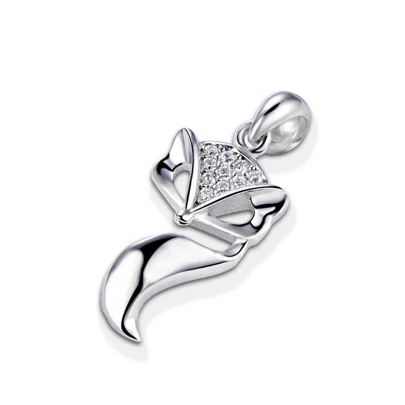 
2020 cute hot fashion fox personalized 925 sterling silver necklace animals pendant for women 