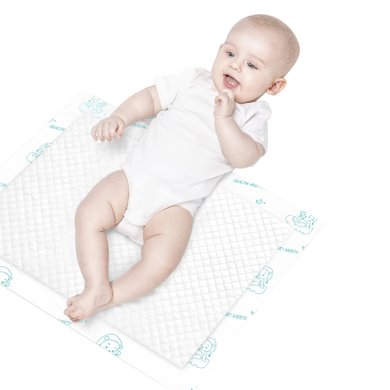 Amazon Hot Sell 2021 Newborn Disposable Urine Pads Custom Waterproof Soft Comfortable Baby Diaper Changing Mat Pad