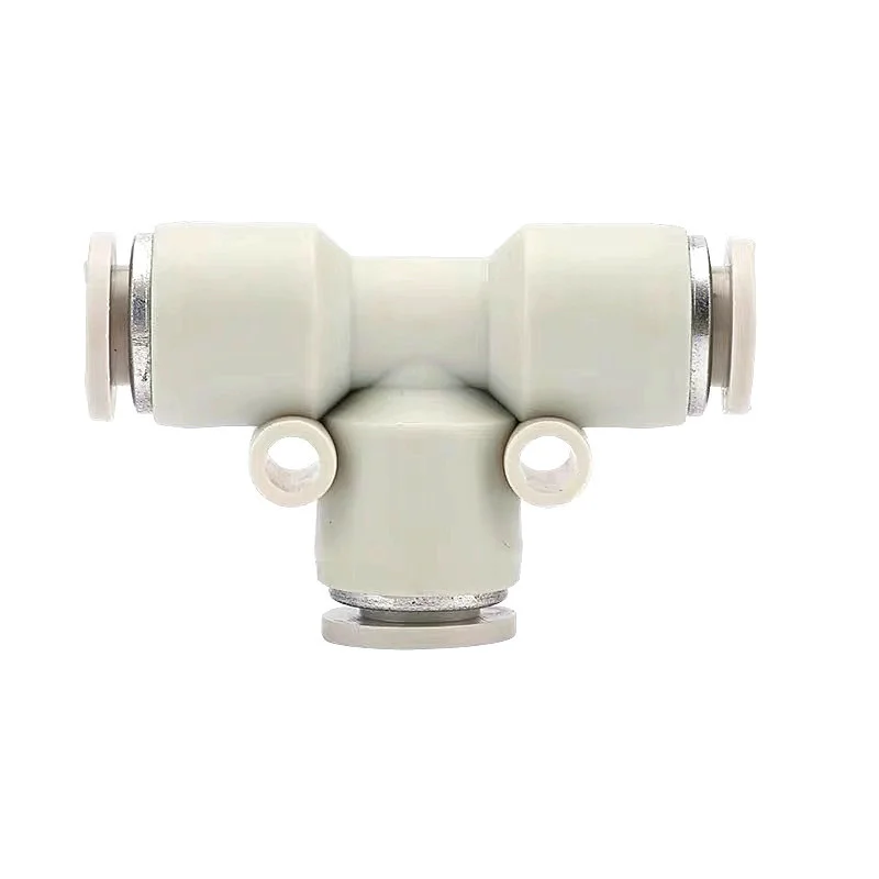 Off-The-Shelf Quick Action Plastic Gas Pipe Joint T-Type Pneumatic Joint Tee Reducer Reducer
