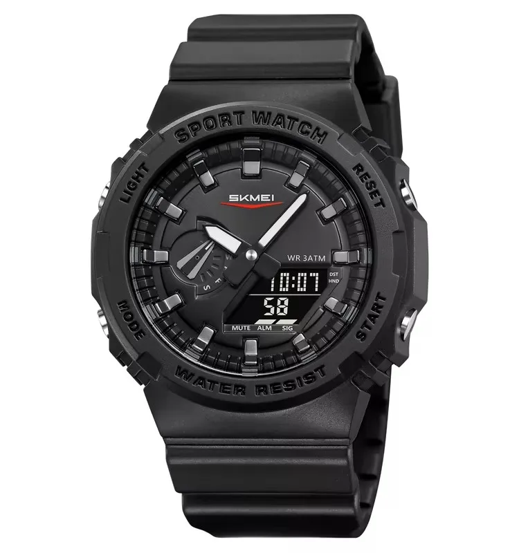 Спортивные часы Relojes Para Hombre SKMEI 2351 с двойным дисплеем аналоговые цифровые наручные 5 сигнализацией летнее время