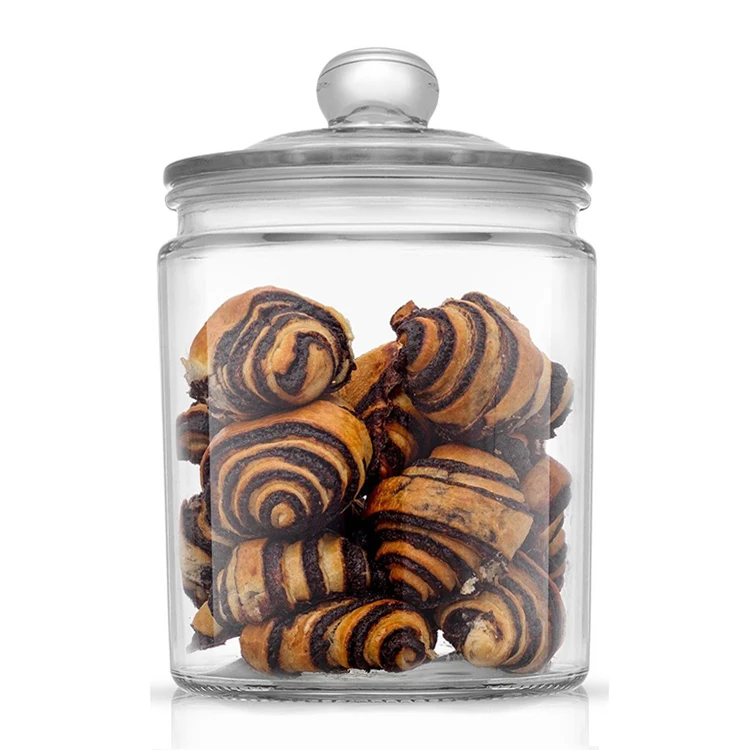 Wide Mouth Cookie Glass Jars spice Jars for Candy Glass Canisters for Kitchen Storage Organization