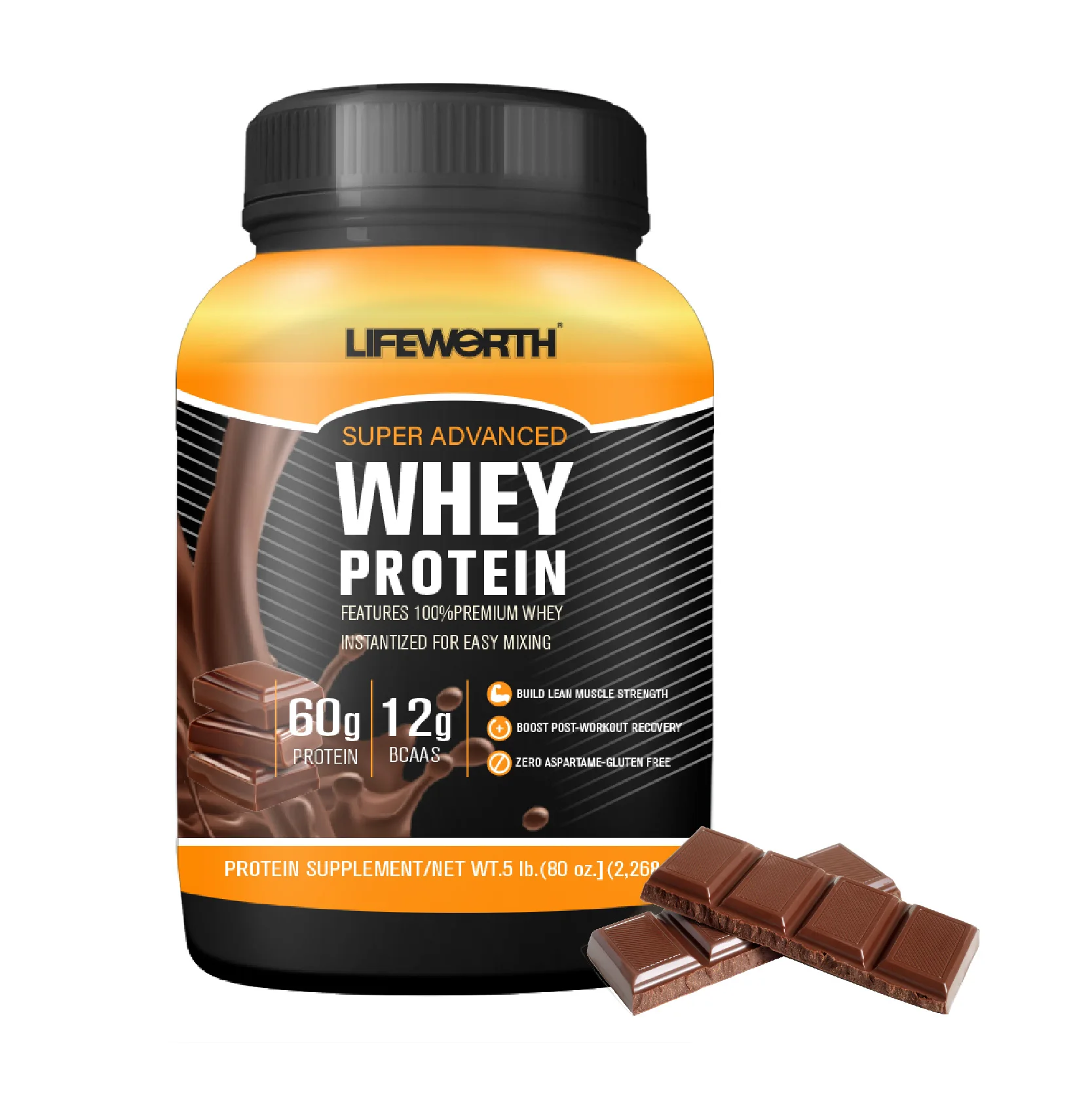 Lifeworth organic chocolate wholesale pea  whey protein isolate powder
