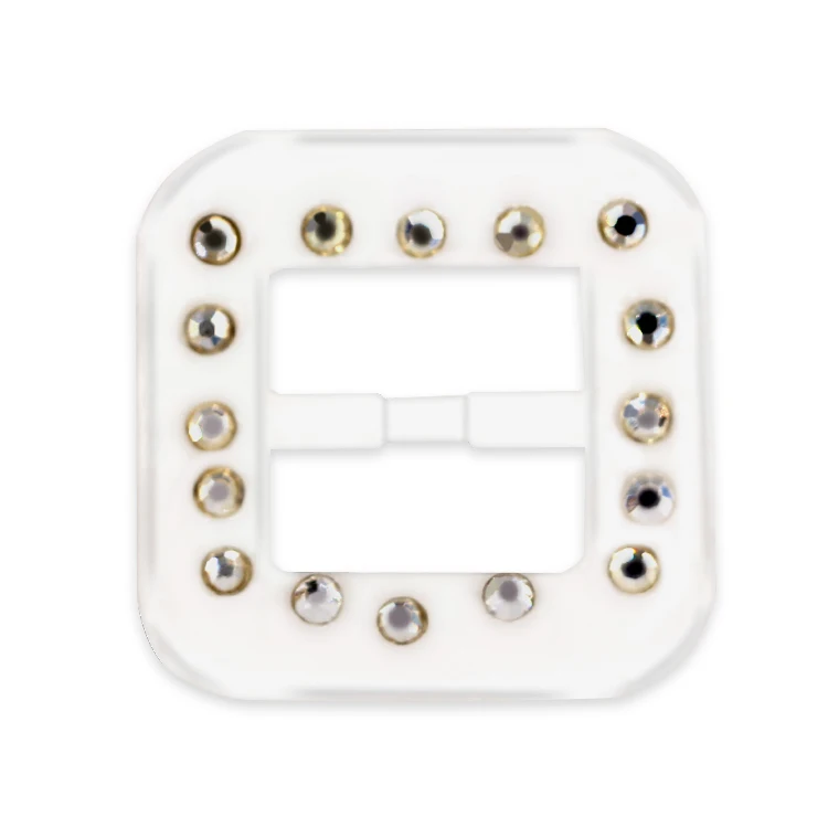 wholesale hot sale fashion chic Custom transparent rhinestone acrylic resin acetate plastic buckles for clothes belts