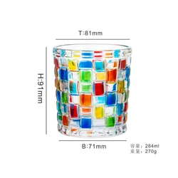 Stand Micorowave Coffee Color Change Double Wall Fancy Restaurant Sparkle Kitchen Multicolor Whisky Glass Cup