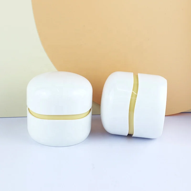 cosmetic Round Pill Capsule Shape Essence sleeping mask mudpack 50G 100g Cream Jar PET PS ABS Double wall Set wide mouth Bottle