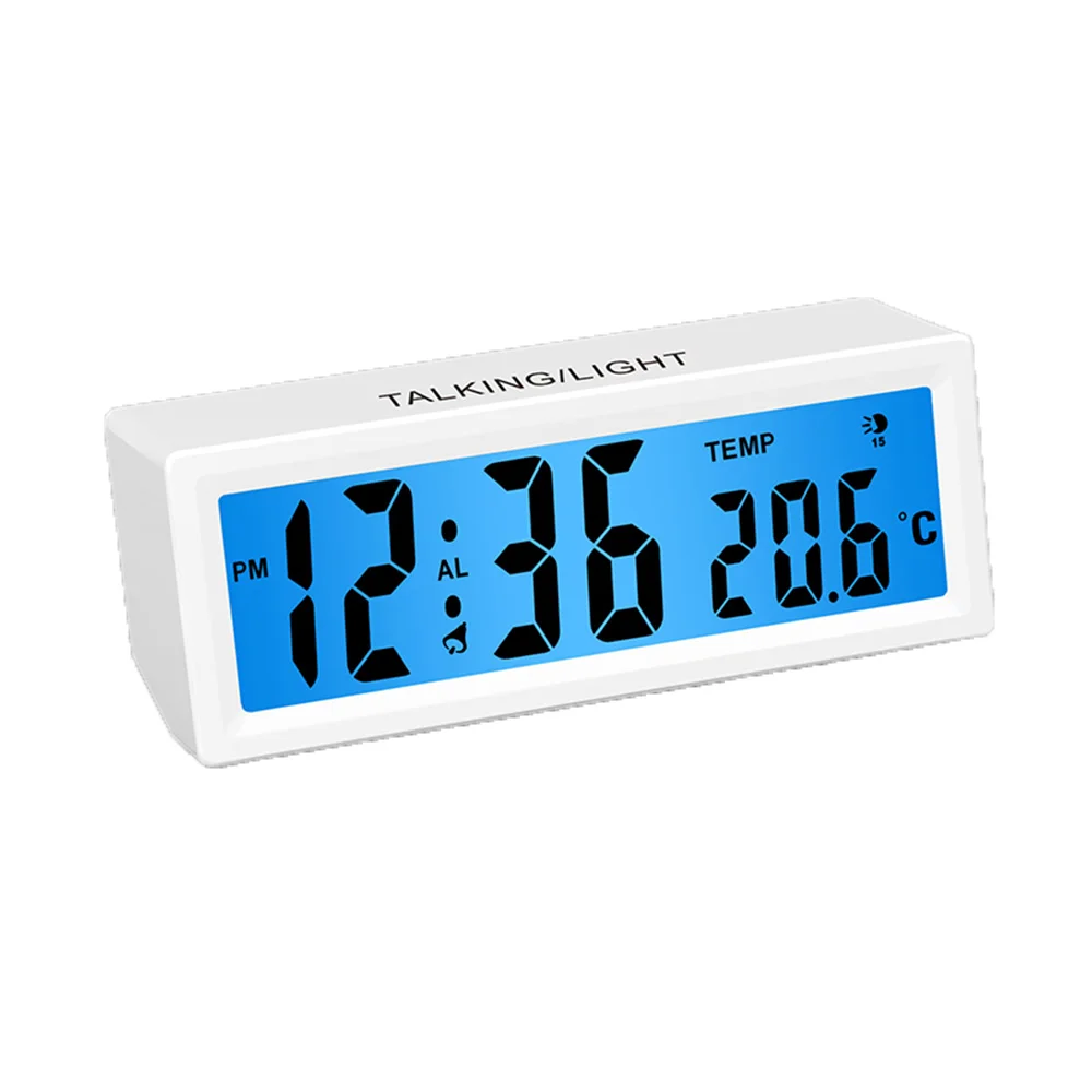 Unique Design touch control talking clock for blind or defective vision language in German Russian English