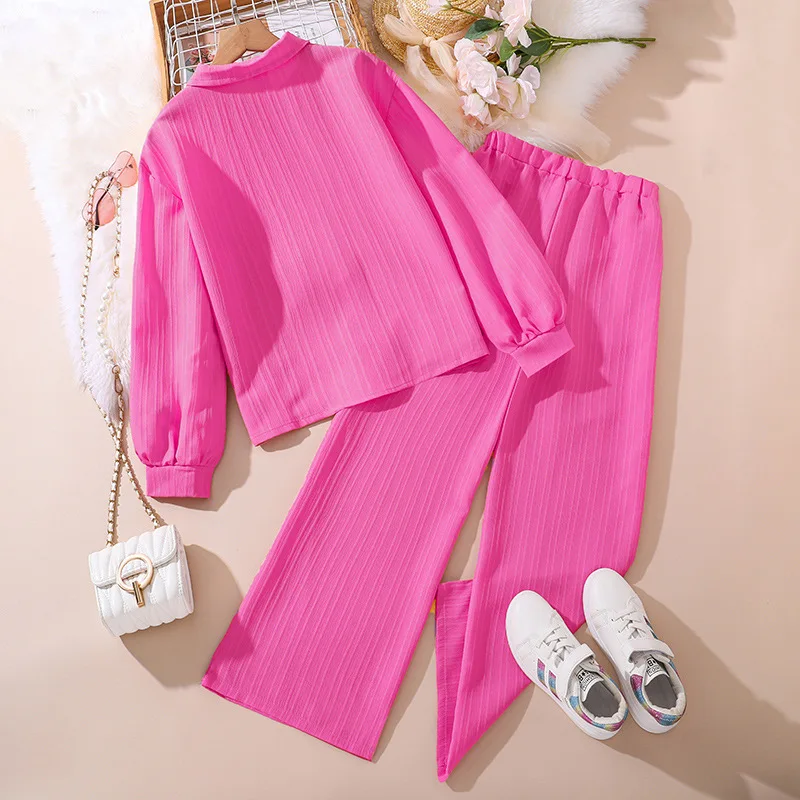 Wholesale Children Clothing Boutique Summer Girl Teenage 10 Year 2 Piece Sets Kids Girls Clothing 10 To 12 Years Old A1330
