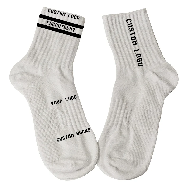 Factory Direct Personalized Logo Ankle Sports Socks Adult Unisex Crew Cotton Athletic Men Socks Custom Logo